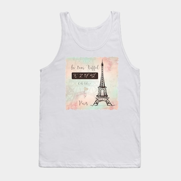 Paris coordinates Tank Top by RebecaZum